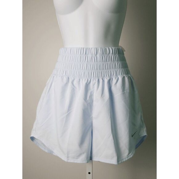 Nike One Women's Dri-FIT Ultra High-Waisted 3" Brief-Lined Shorts Armori Blue L - Picture 2 of 9
